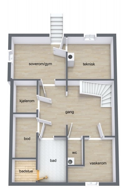 Plantegning kjeller Galleribilde