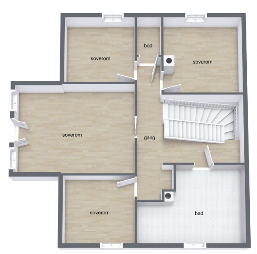 Plantegning 2. etasje Galleribilde