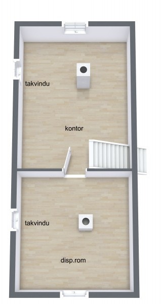 Plantegning loft Galleribilde