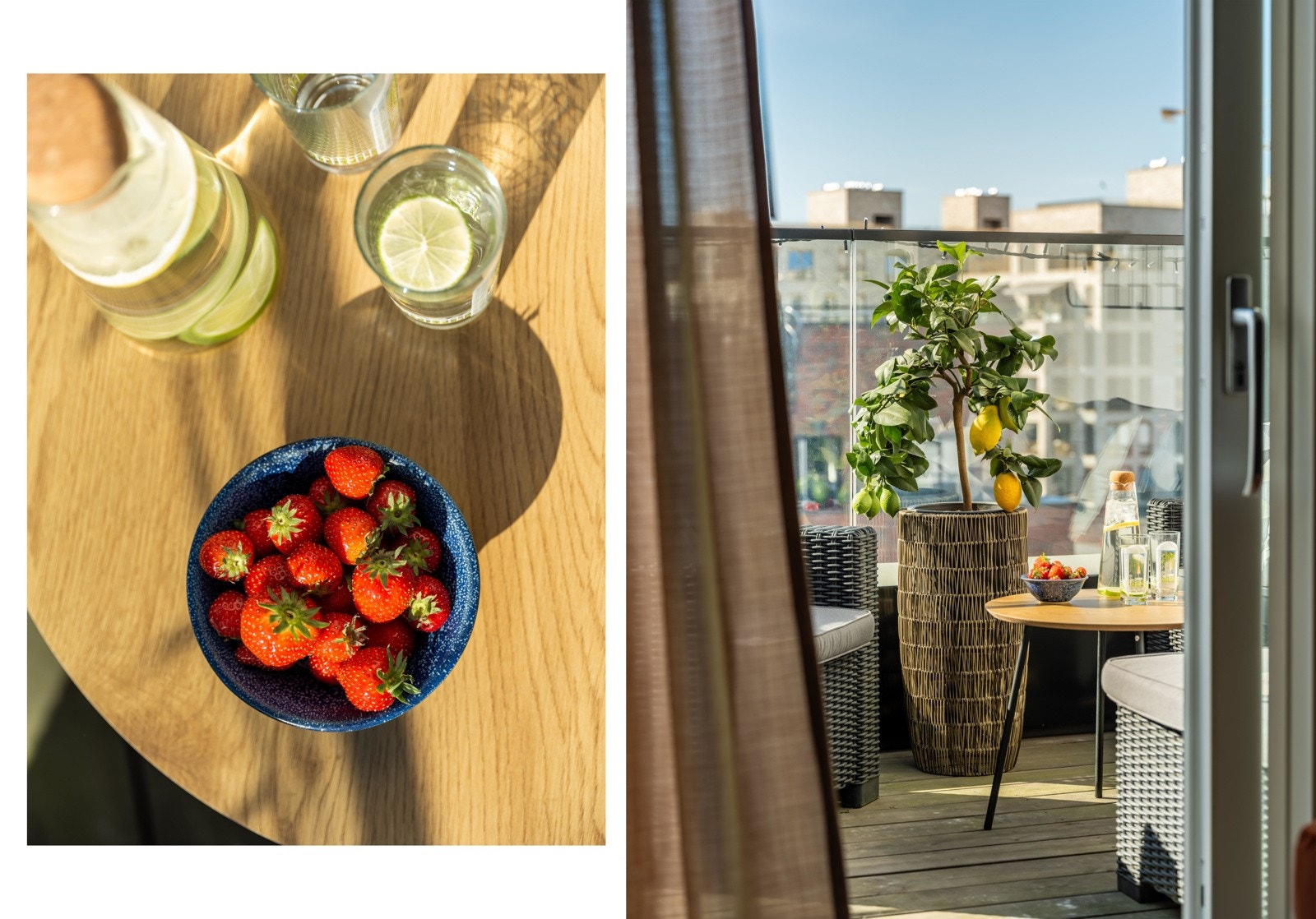 Fra stuen er det utgang til balkongen. Galleribilde