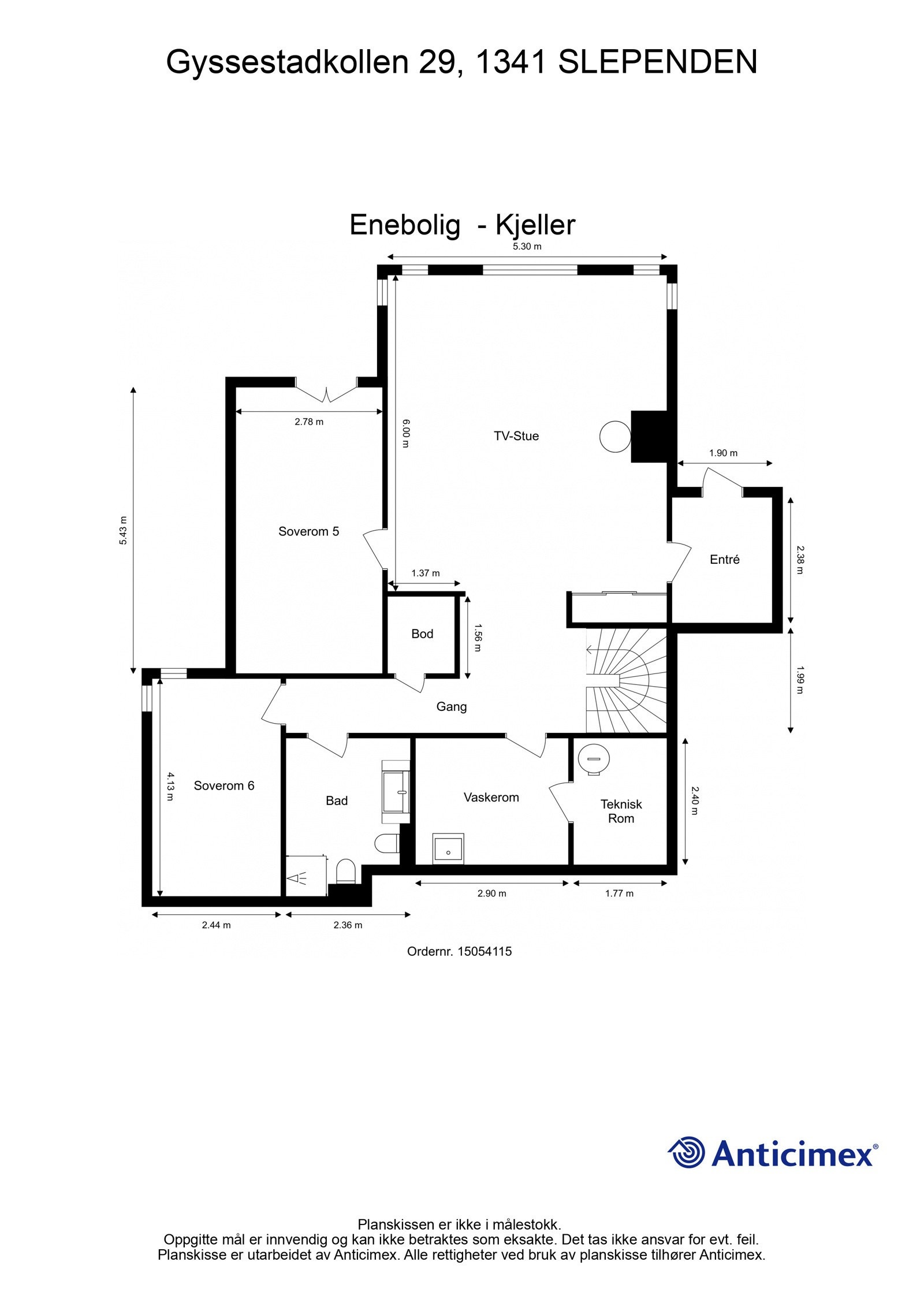 Plantegning kjelleretasje Galleribilde