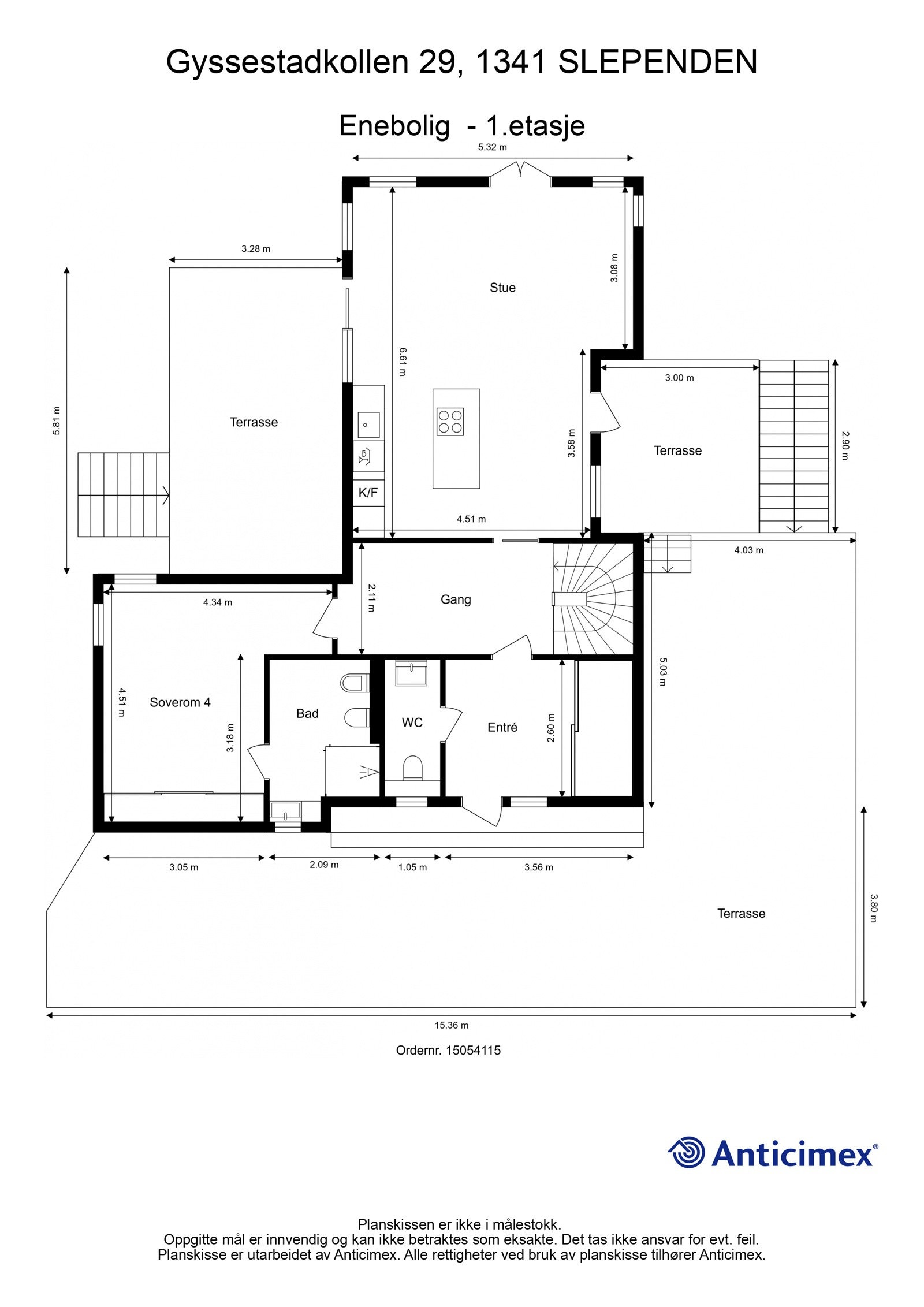 Plantegning 1. etg. Galleribilde