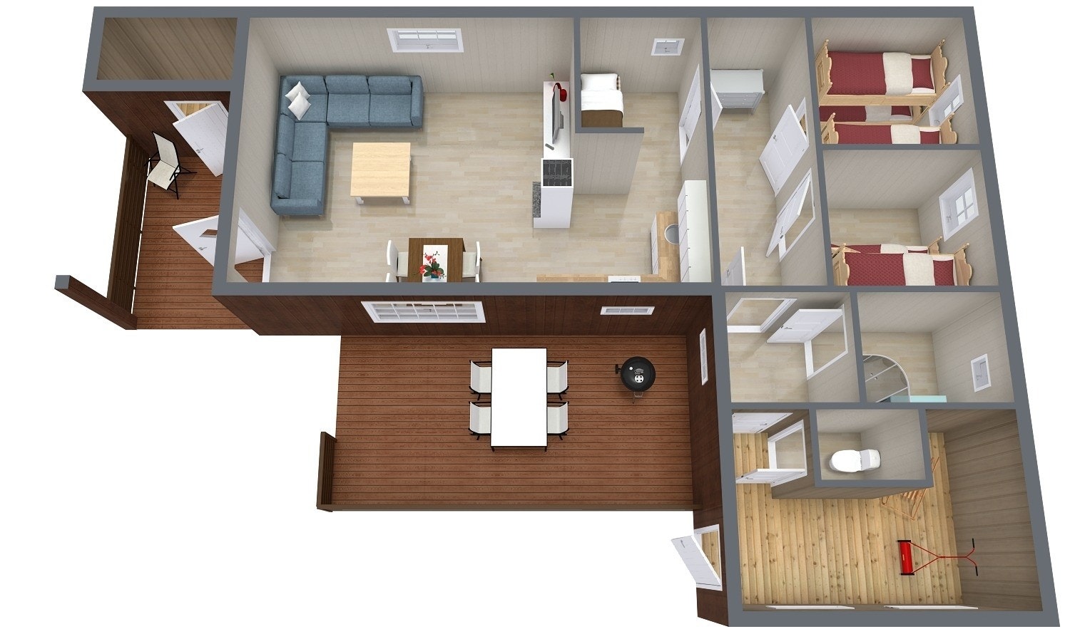 Plantegning for hytten Galleribilde