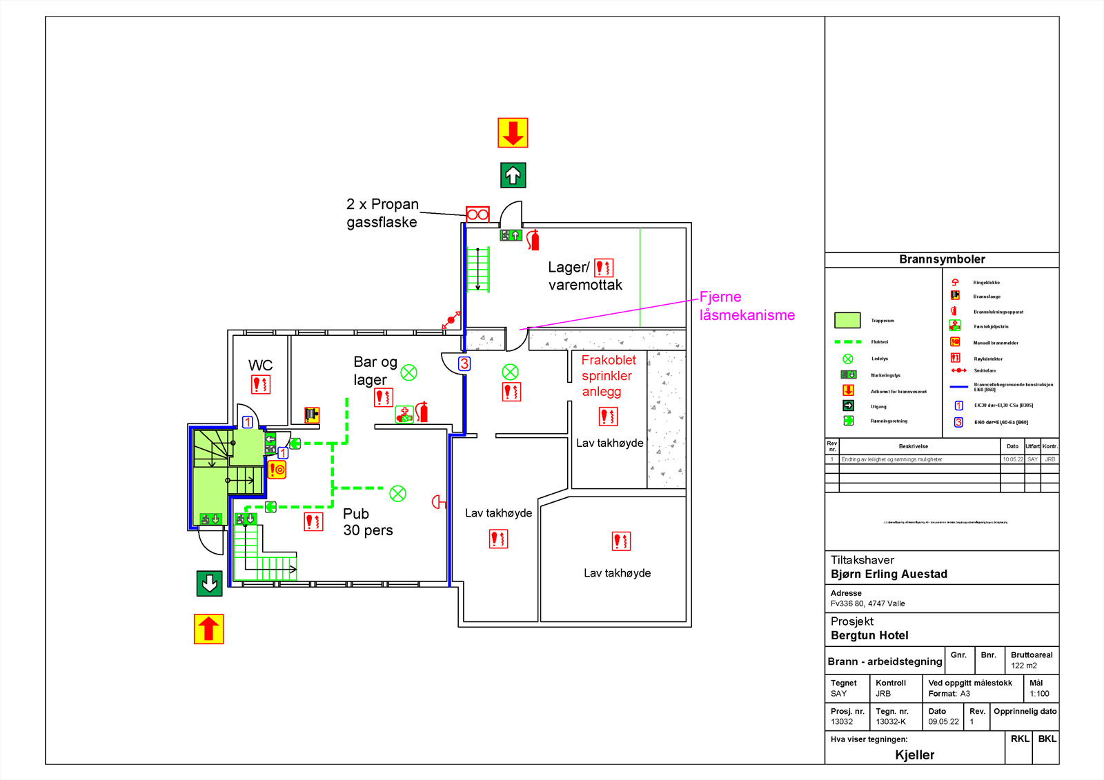 Plantegning kjeller Galleribilde