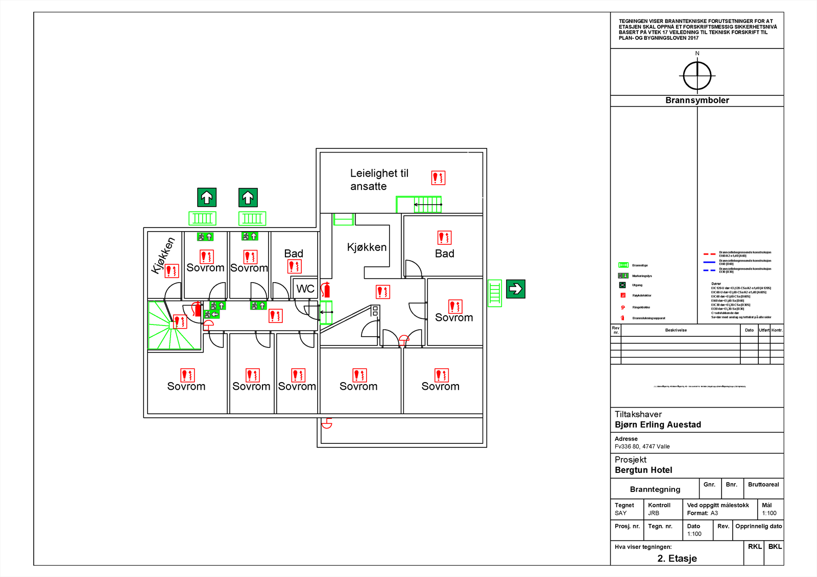 Plantegning 2. etasje Galleribilde
