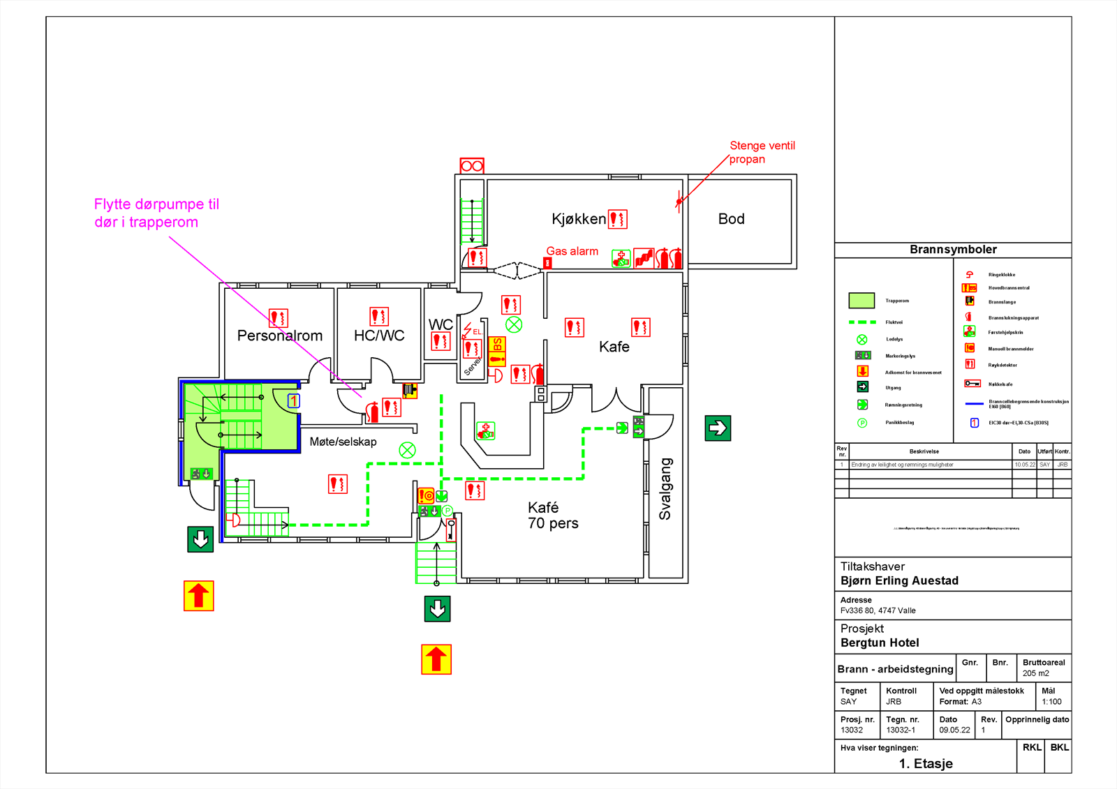 Plantegning 1. etasje Galleribilde