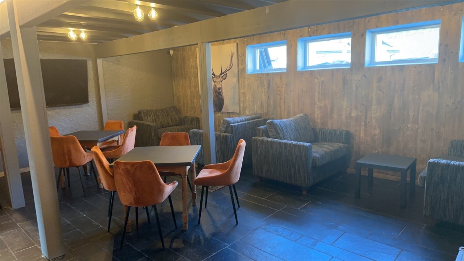 Hyggelig allrom i underetasjen Galleribilde