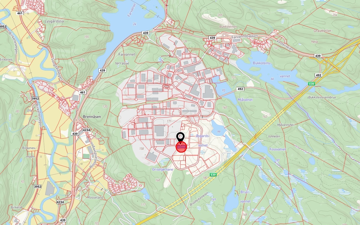 Beliggenhet på Mjåvann Galleribilde