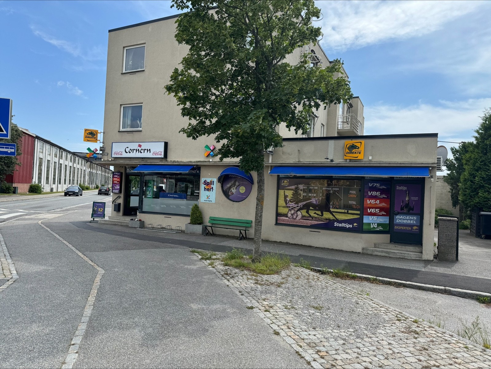 Lokalet ligger rett utenfor sentrum, med kort gange til togstasjon, en rekke butikker og varehus på Øya. Galleribilde
