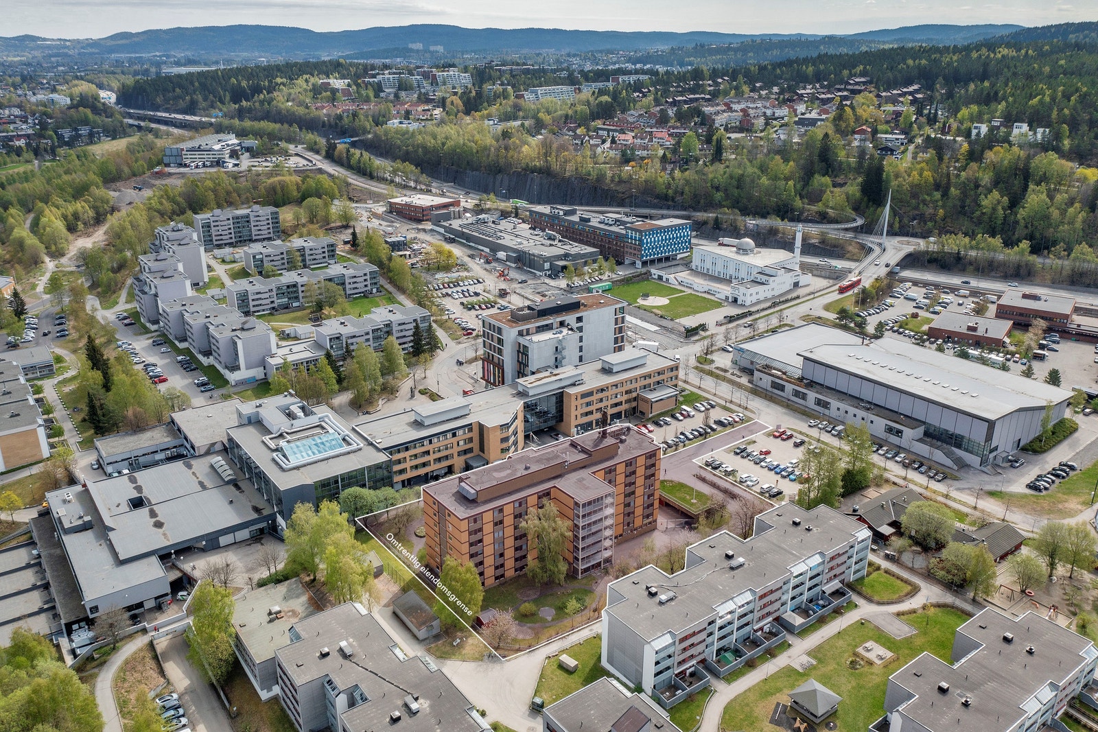 Viser omtrentlig tomtegrense Galleribilde