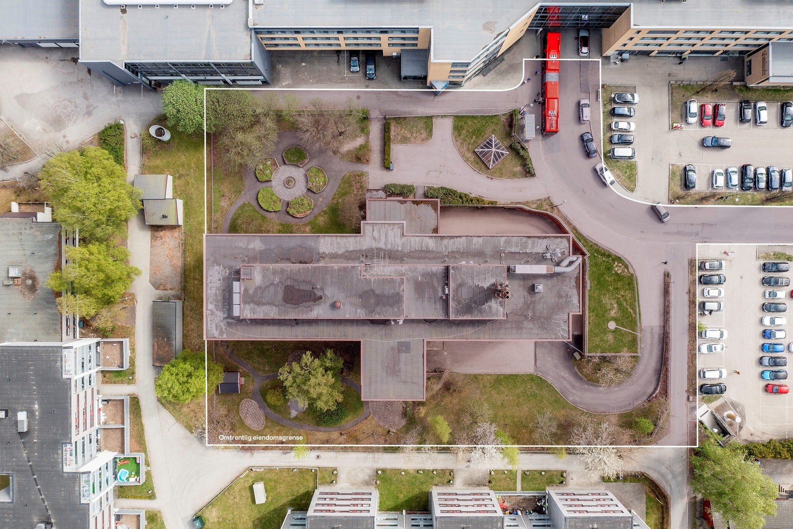 Viser omtrentlig tomtegrense Galleribilde