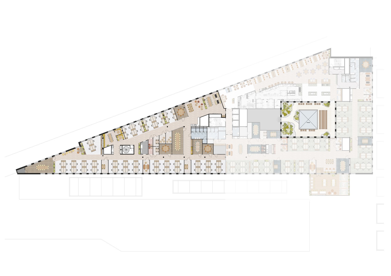 Etasjen kan deles opp. Forslag med ca 1441 kvm BTA Galleribilde