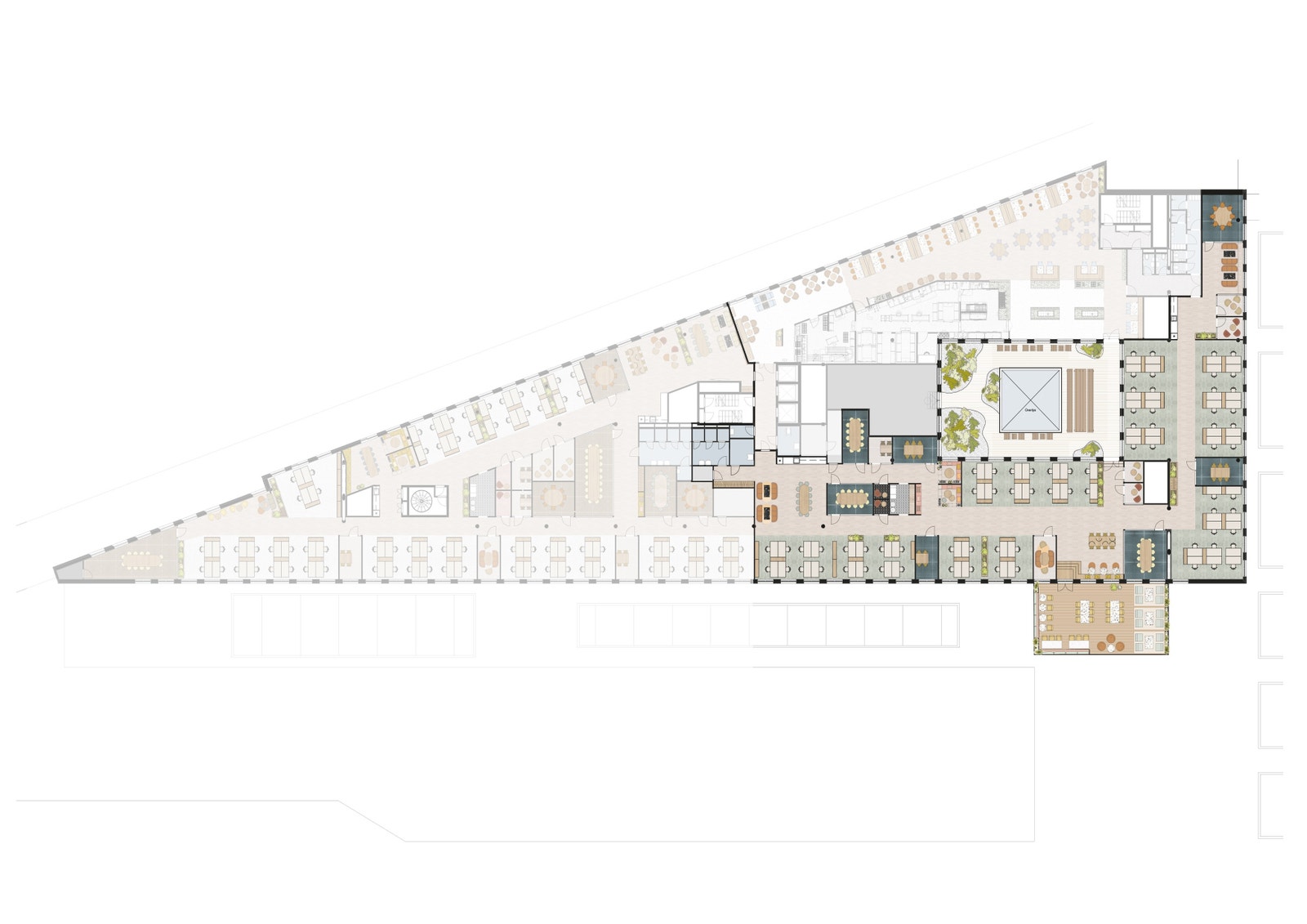 Etasjen kan deles opp. Forslag med ca 1308 kvm BTA Galleribilde