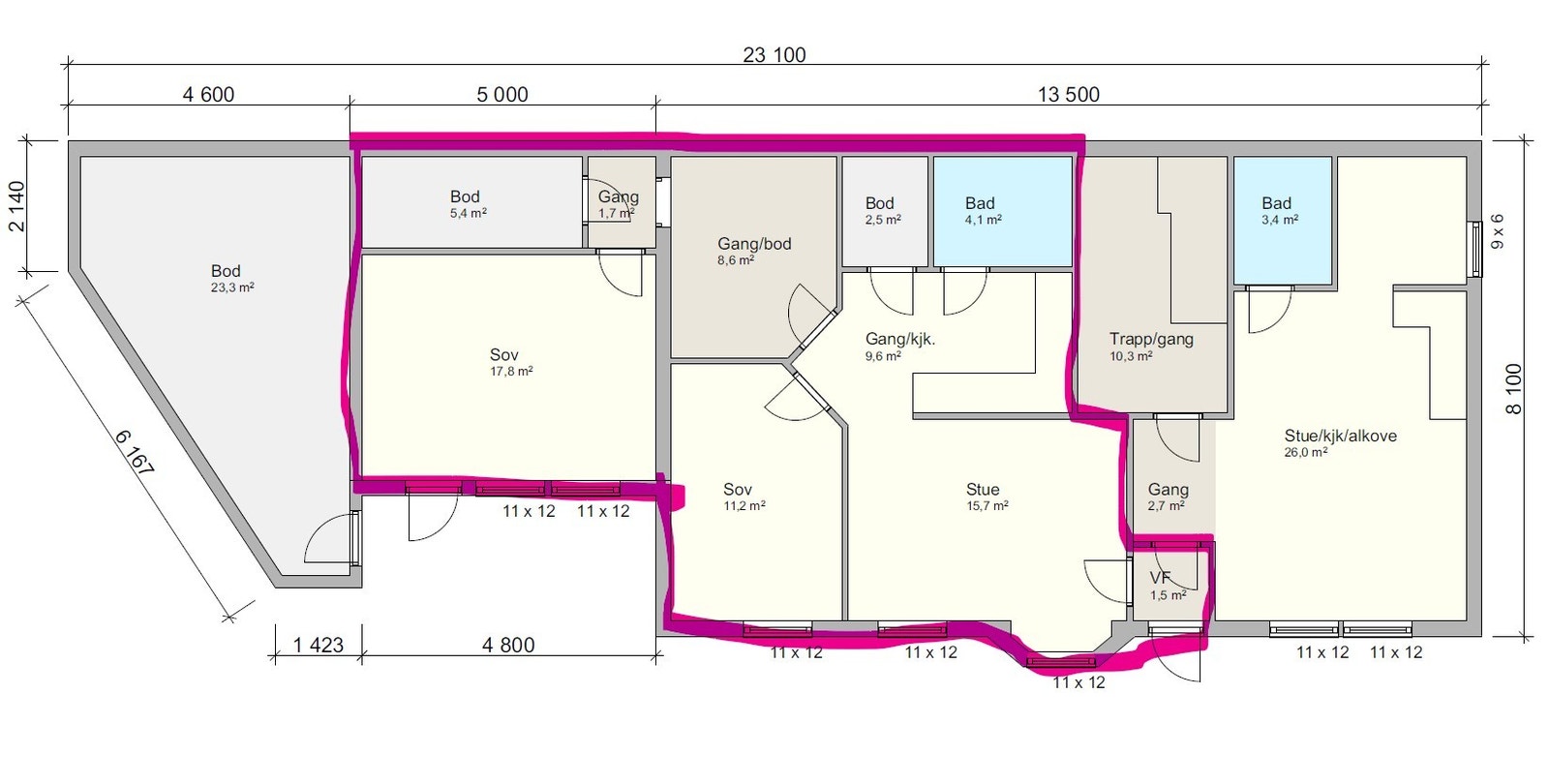 Planskisse Galleribilde