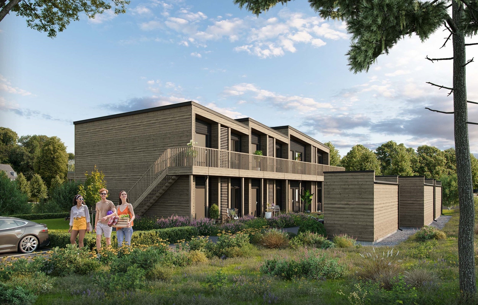 Illustrasjon fasade Galleribilde