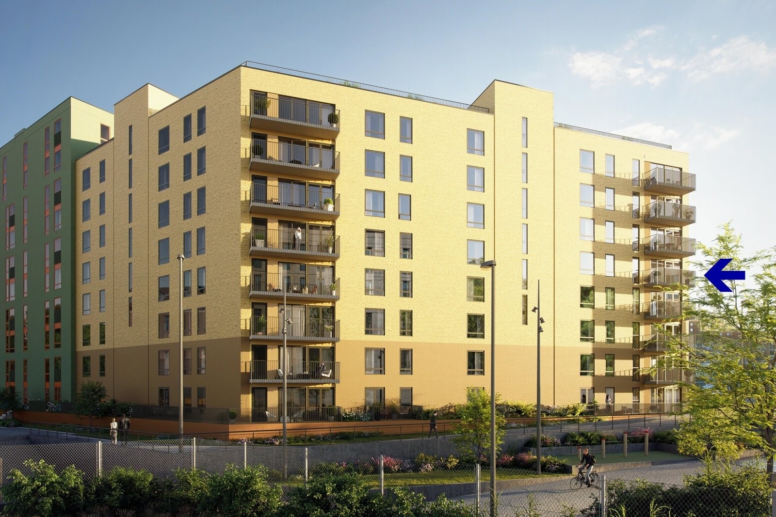 Leilighet 5002 er markert med pil. Galleribilde