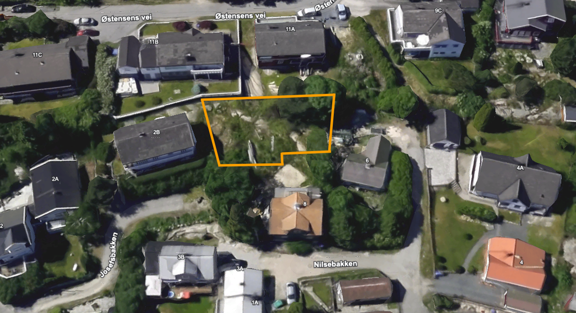 Skisse av tomtens grenser Galleribilde
