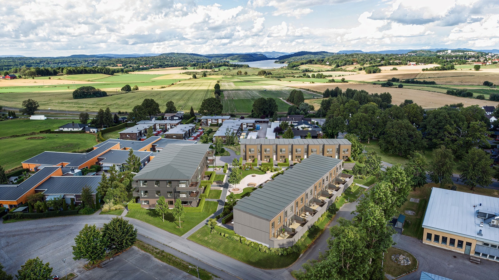 Her skal det bygges rekkehus og leilighetern som vil få en meget sentral beliggenhet. Galleribilde