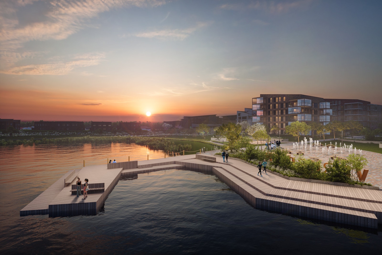 Illustrasjon av Verksparken - bryggen Galleribilde