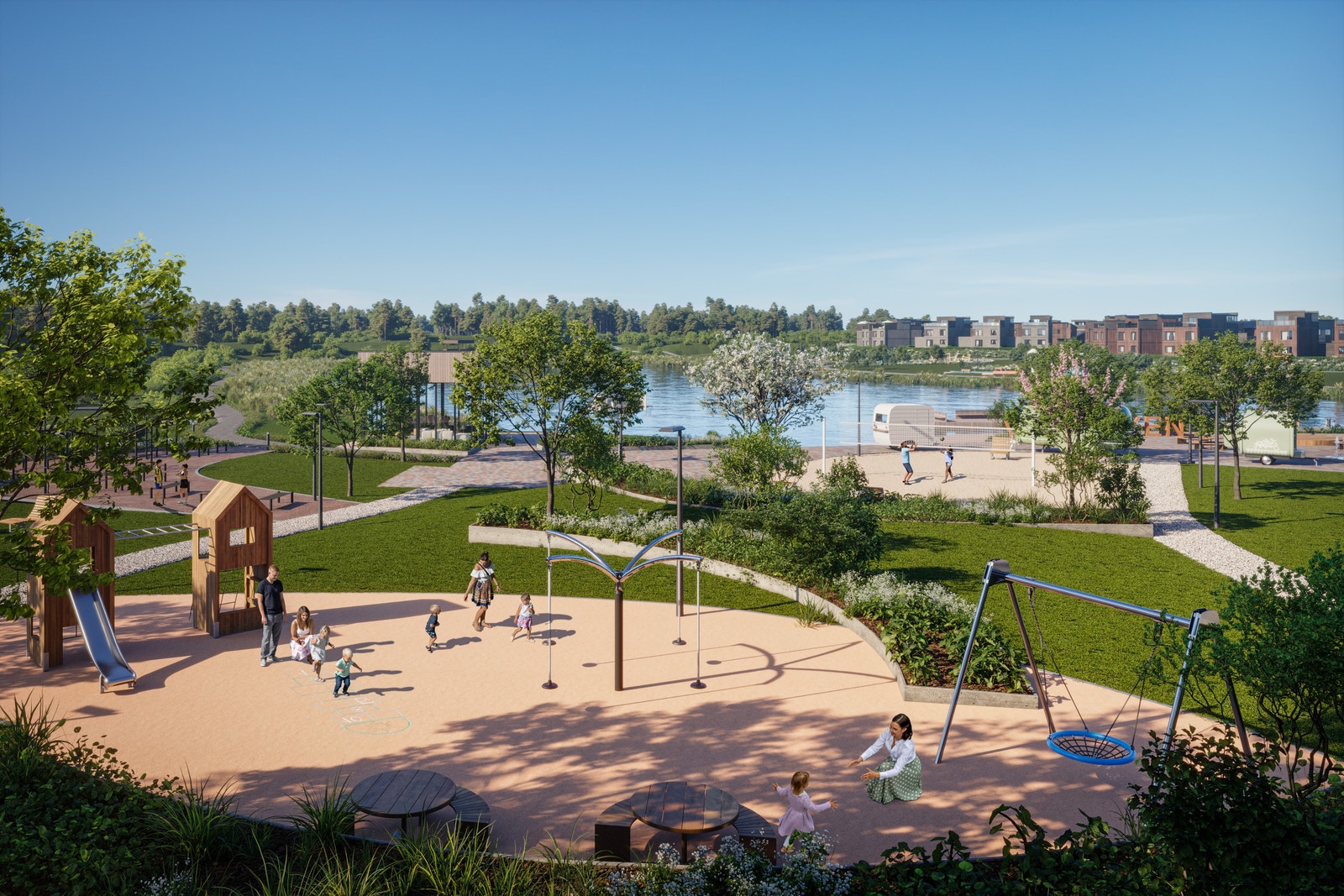 Illustrasjon av Verksparken - lekeplass Galleribilde