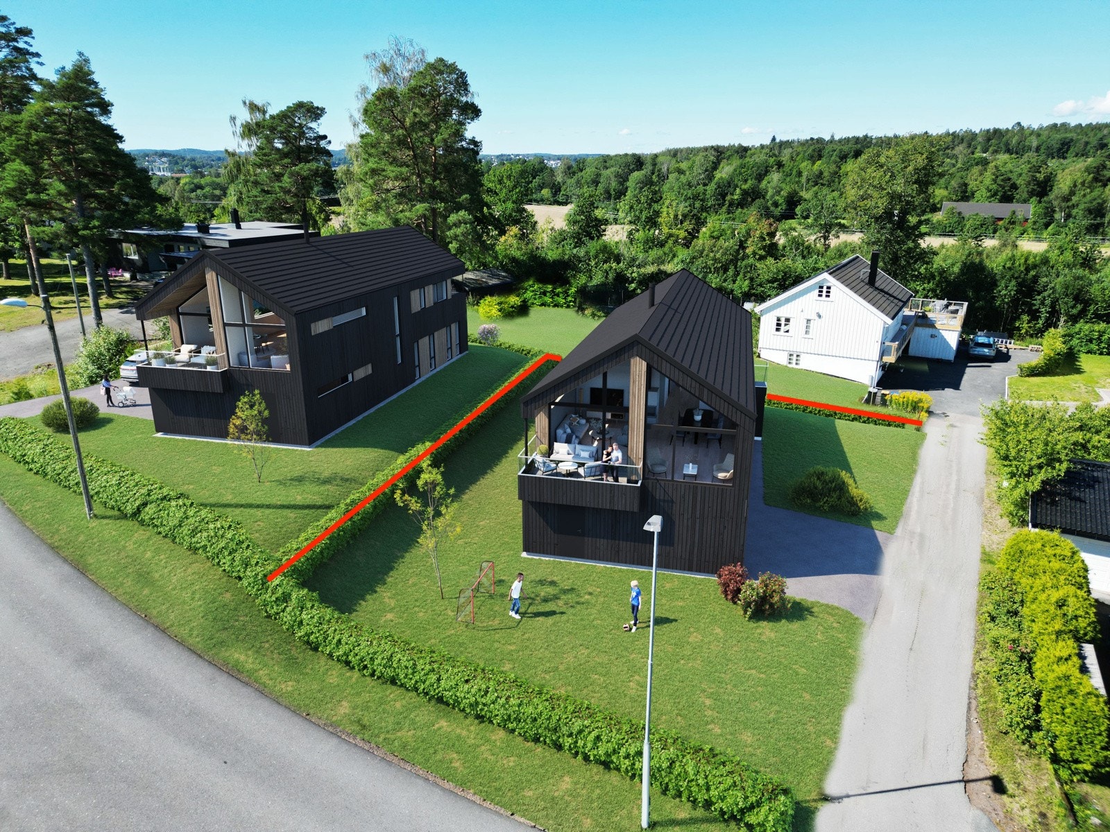 Familievennlig enebolig med sol fra tidlig om morgenen til sent om kvelden! Dette er kun en illustrasjon og avvik vil kunne forekomme. Galleribilde