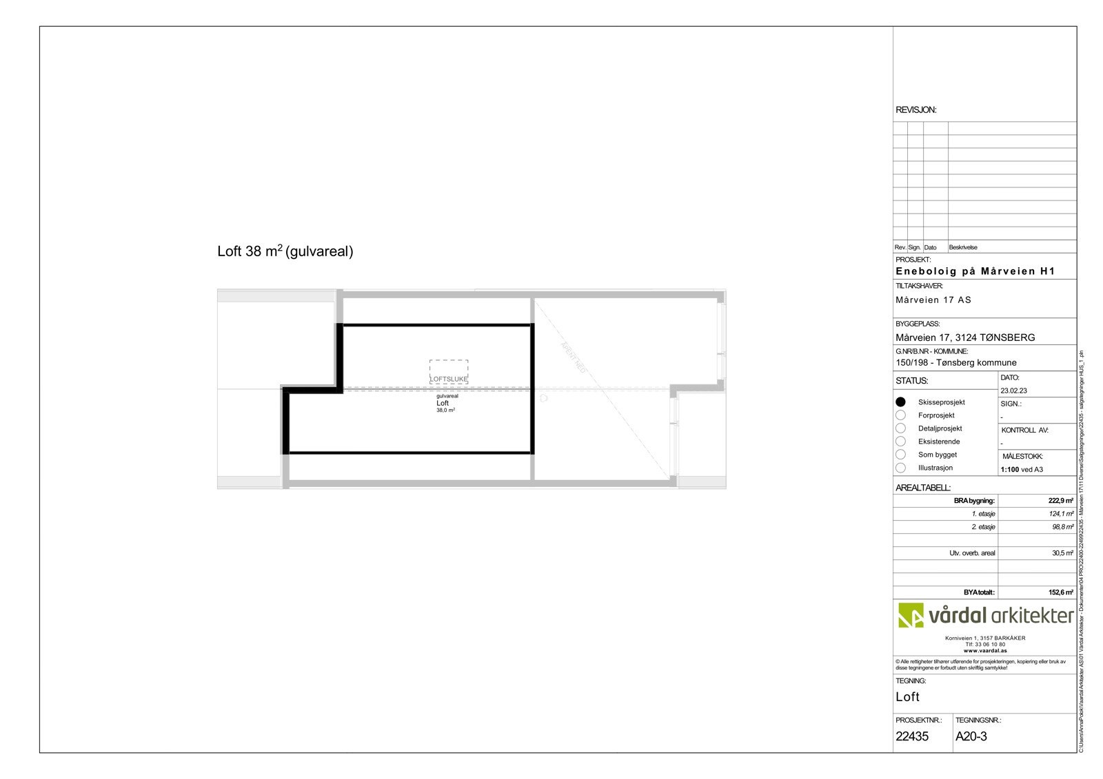 Plantegning loft Galleribilde