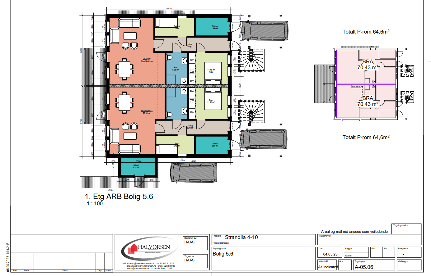 Plantegning bolig 5 og 6 Galleribilde
