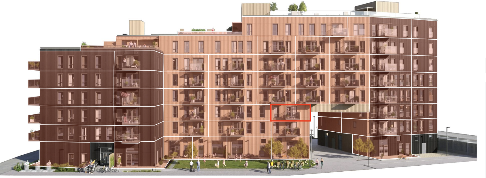 Leiligheten ligger i 3 etasje. Galleribilde