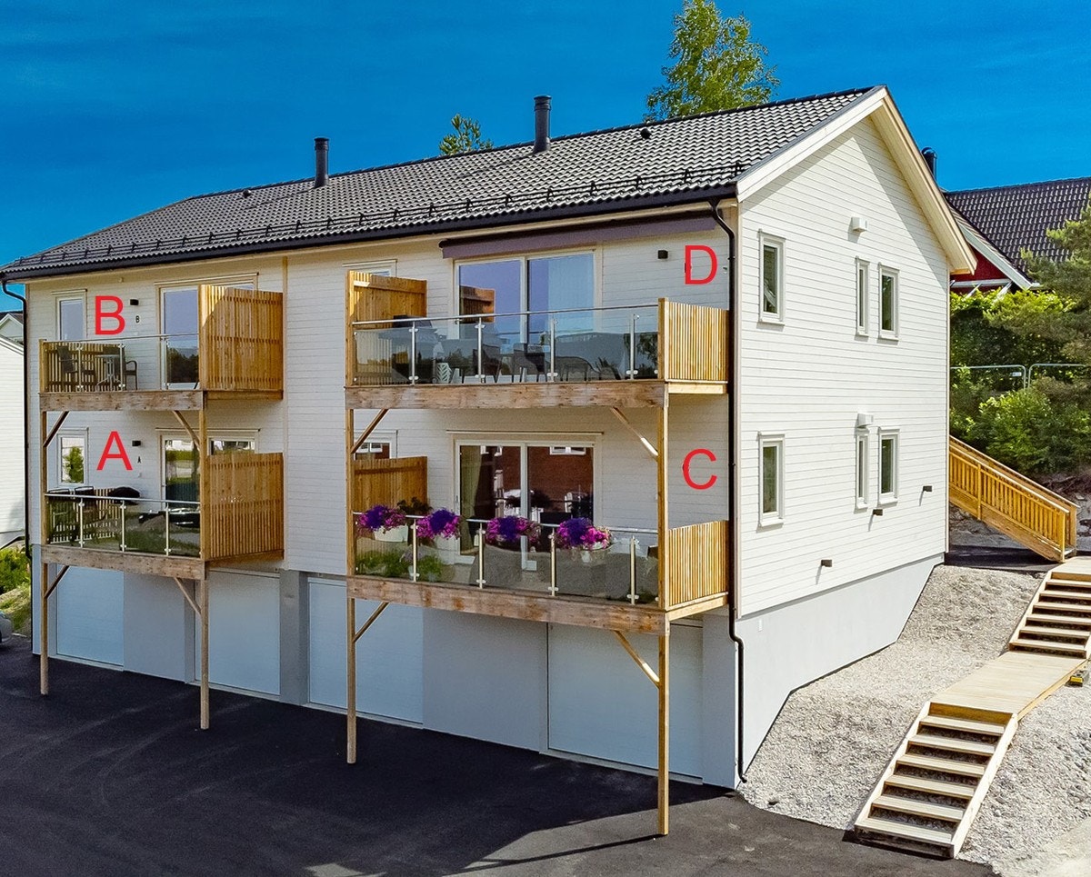 Illustrasjon som viser plassering av leilighetene Galleribilde