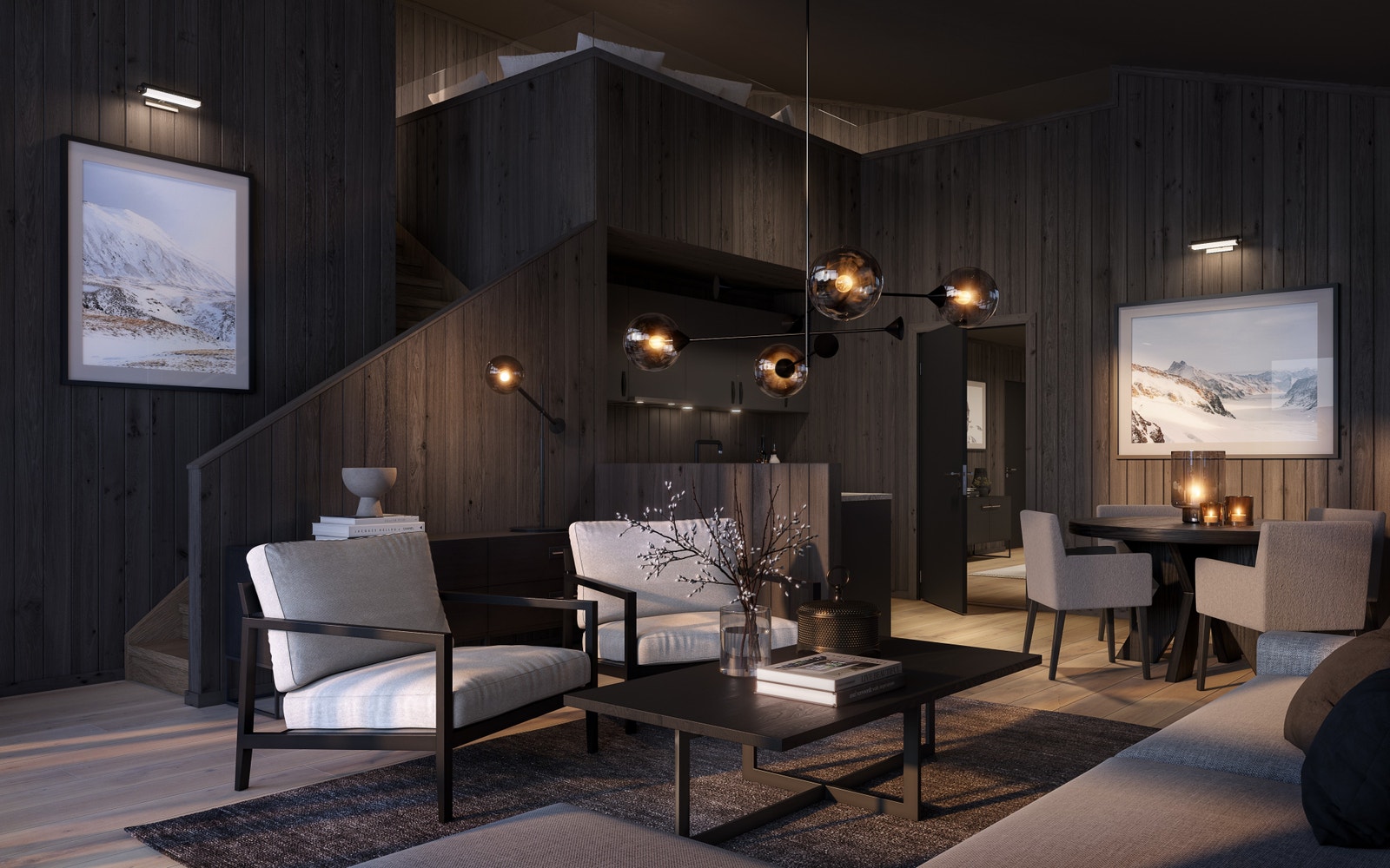 Toppleilighetene har en meget fin løsning, og er over to plan. Illustrasjon: Avvik kan forekomme Galleribilde