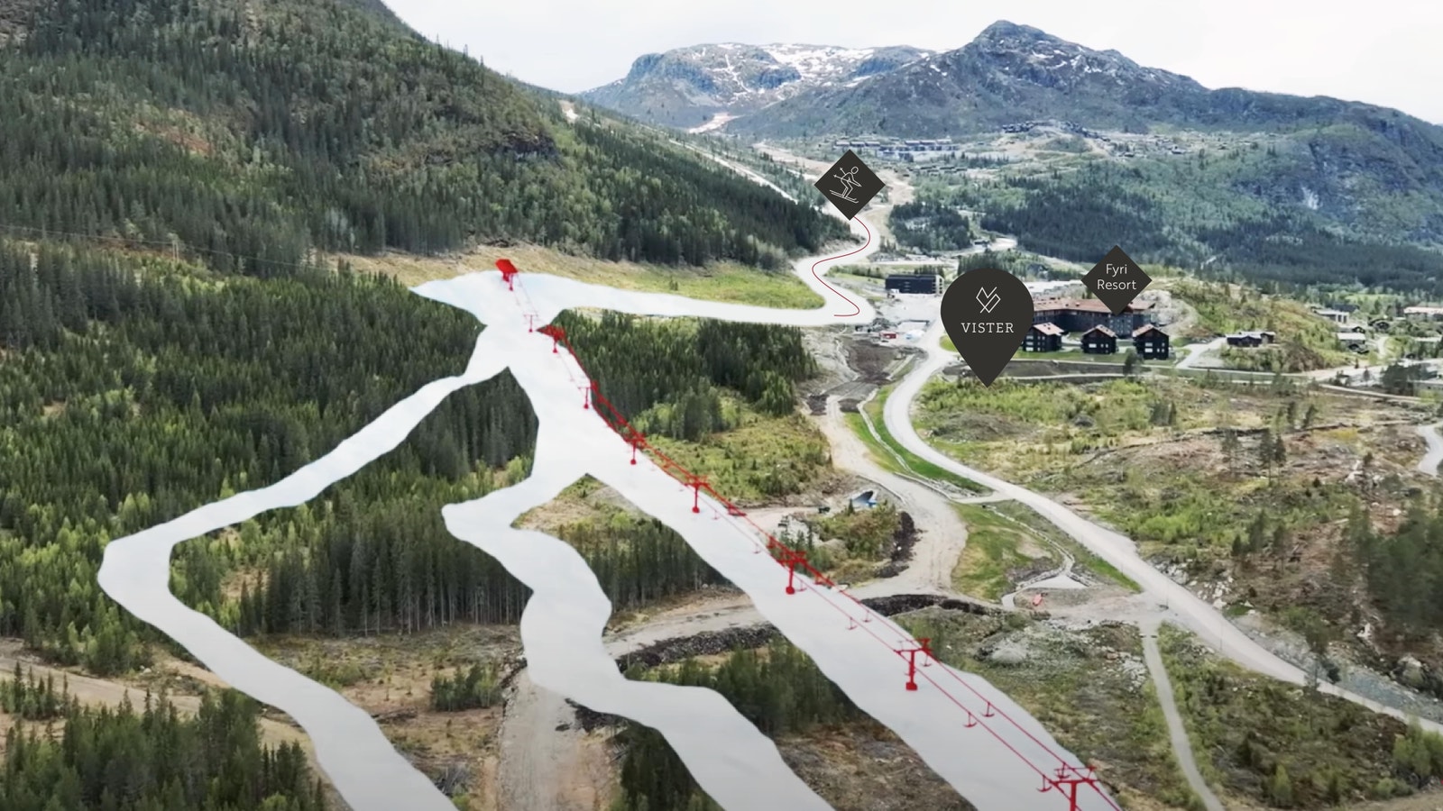 I henhold til Skistar sine planer, kommer det et skitrekk rett ved Vister innen få år. Galleribilde