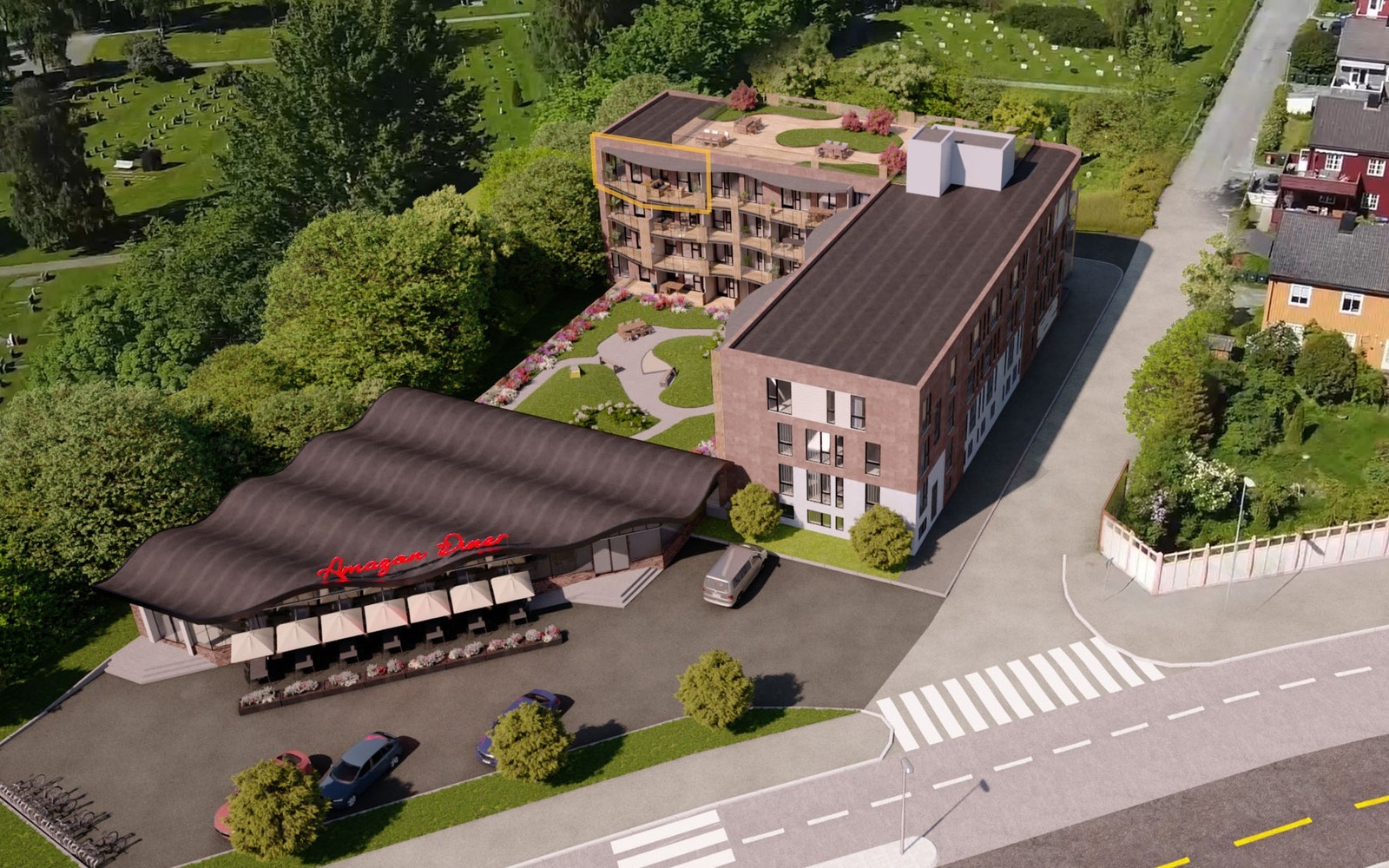 En av de definerende egenskapene til Lademoen er nærheten til alt du trenger. Enten det er en rask tur til dagligvarebutikken, en rolig spasertur til en av de nærliggende kafeene, eller en kveld ute på en trendy restaurant, vil du oppdage at alt er bar... Galleribilde