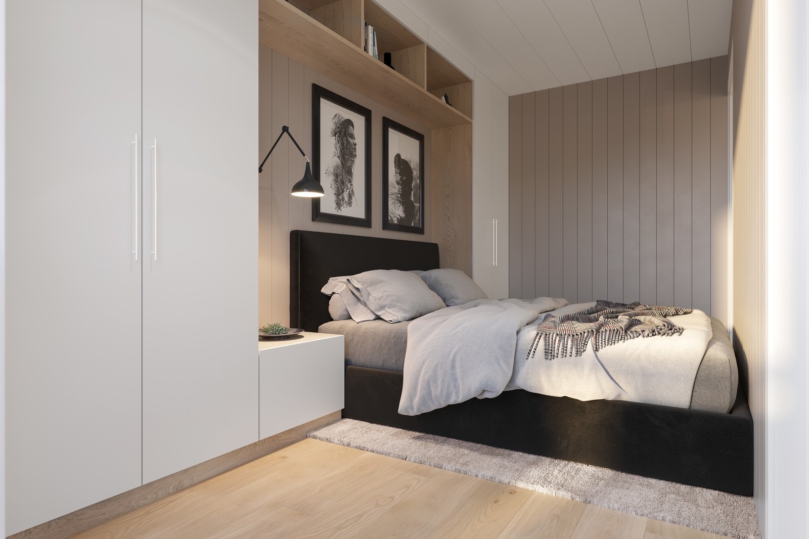Utbygger har i dette prosjektet lagt vekt på mindre boliger med gode og arealeffektive planløsninger. Galleribilde