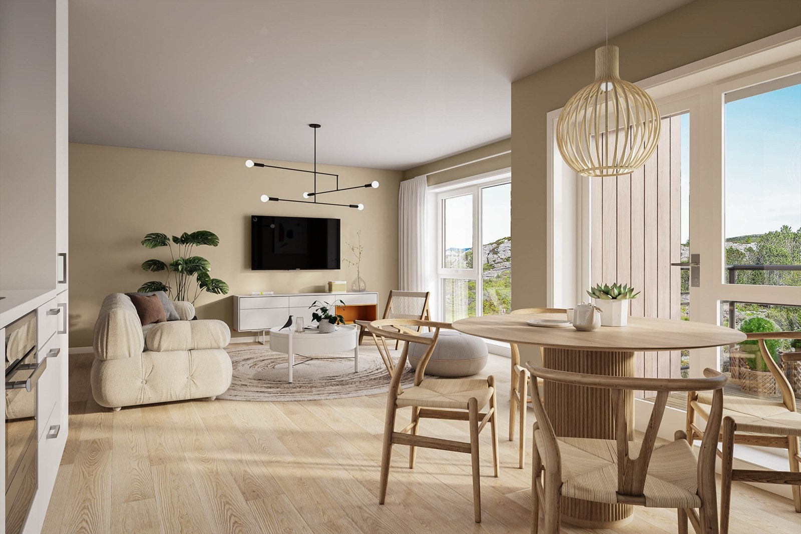 Store vindusflater og effektive planløsninger. Galleribilde