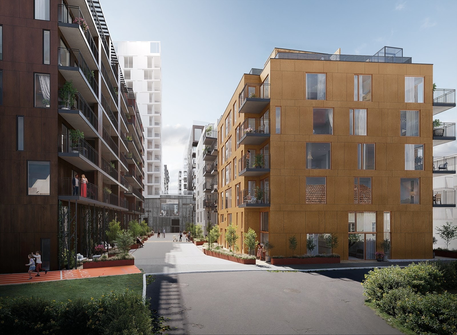 I Lux Tetra blir den flotte standarden med deg når du går ut av inngangsdøren. Hvert av de fire byggene får sin helt egen personlighet i form av ulike fasader, materialvalg, utforming og høyde. Du kommer aldri til å tvile på hvor du hører hjemme. Galleribilde