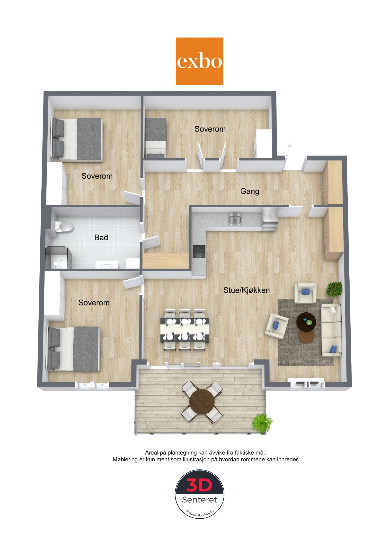 Leilighet 202 (2. etg til venstre fra front) Galleribilde