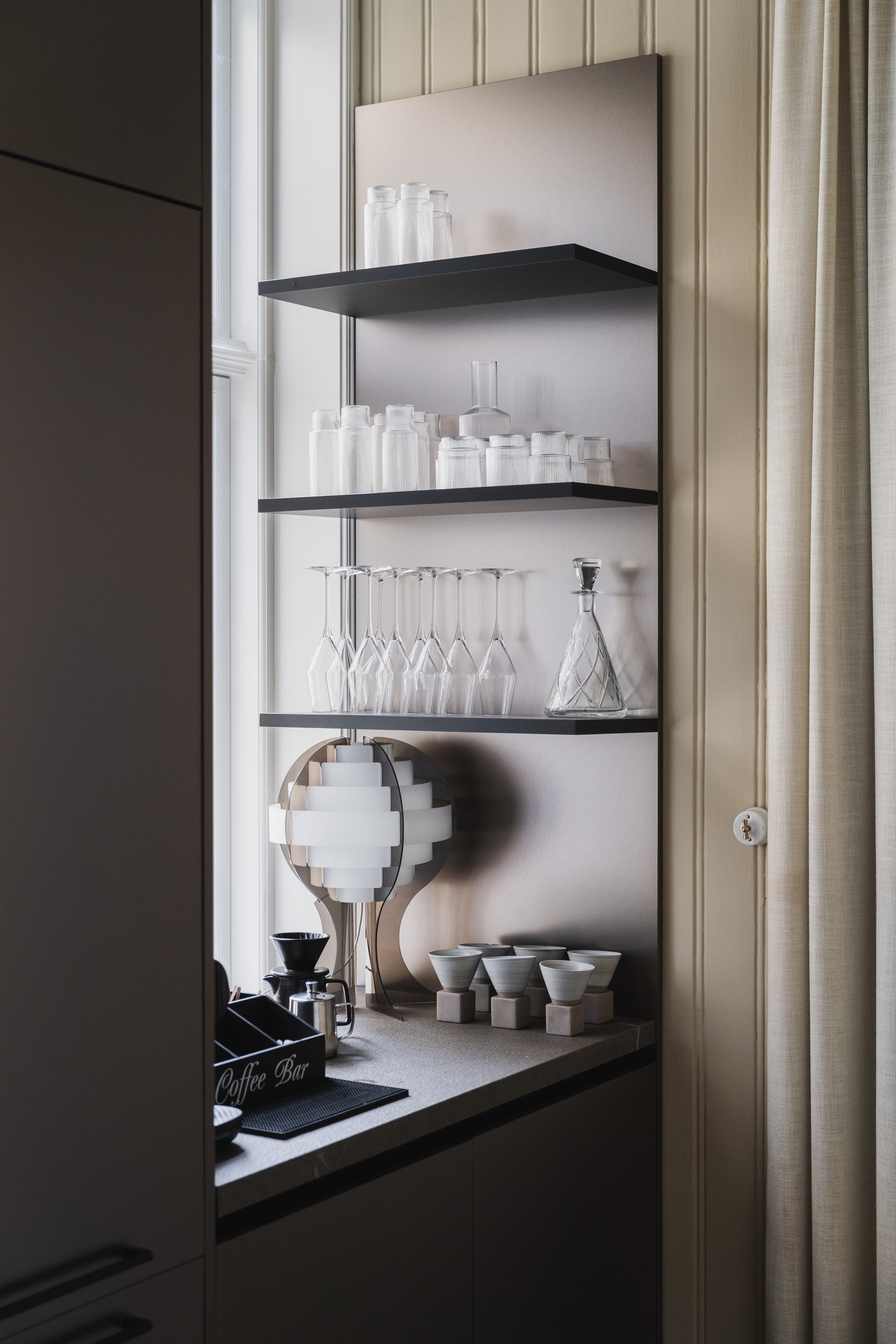 Kjøkken | Fisher & Paykel kjøleskap/fryser/filtrert vann/isbitmaskin | kaffestasjon Galleribilde