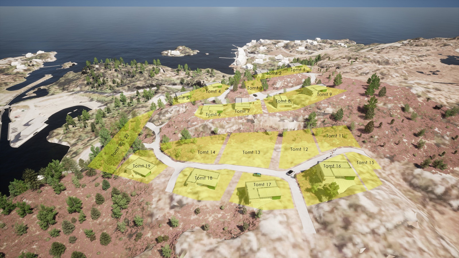 Oversiikt tomter Illustrasjonsfoto Galleribilde