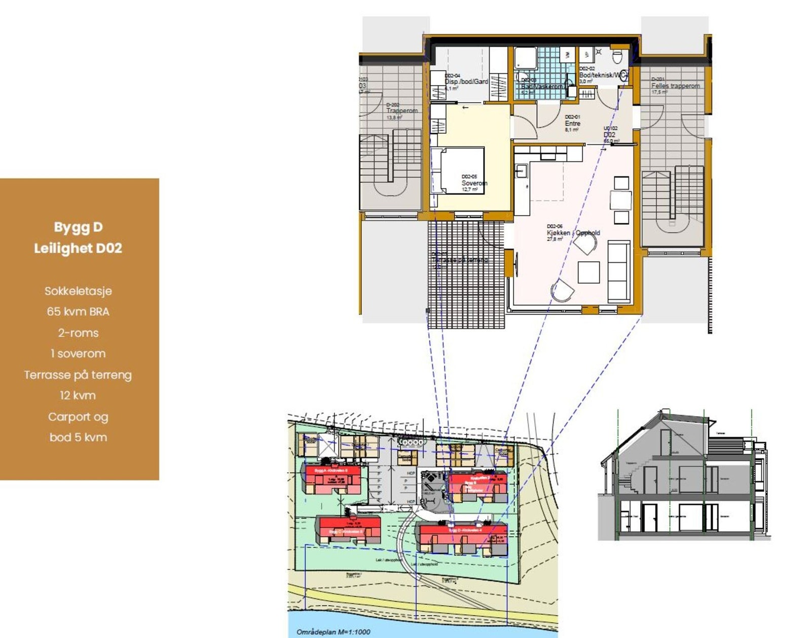 Plantegning leilighet D02. Galleribilde