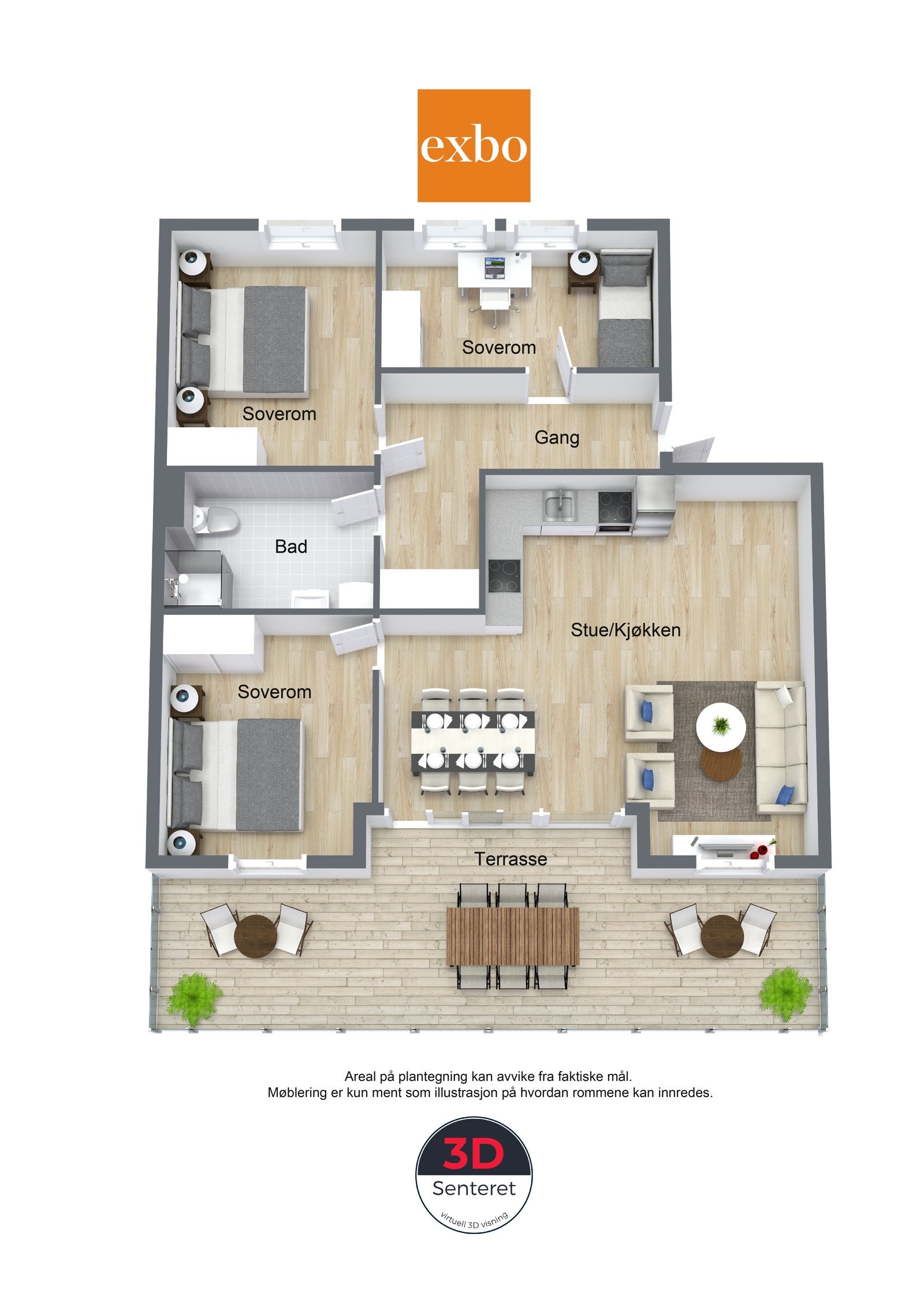 Leilighet 102 (1.etg. til venstre fra front) Galleribilde