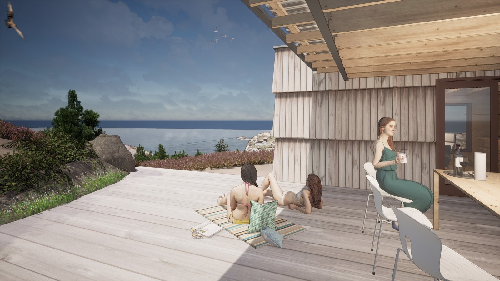 Atrium som kan nytast på late dager.Illustrasjonfoto Galleribilde