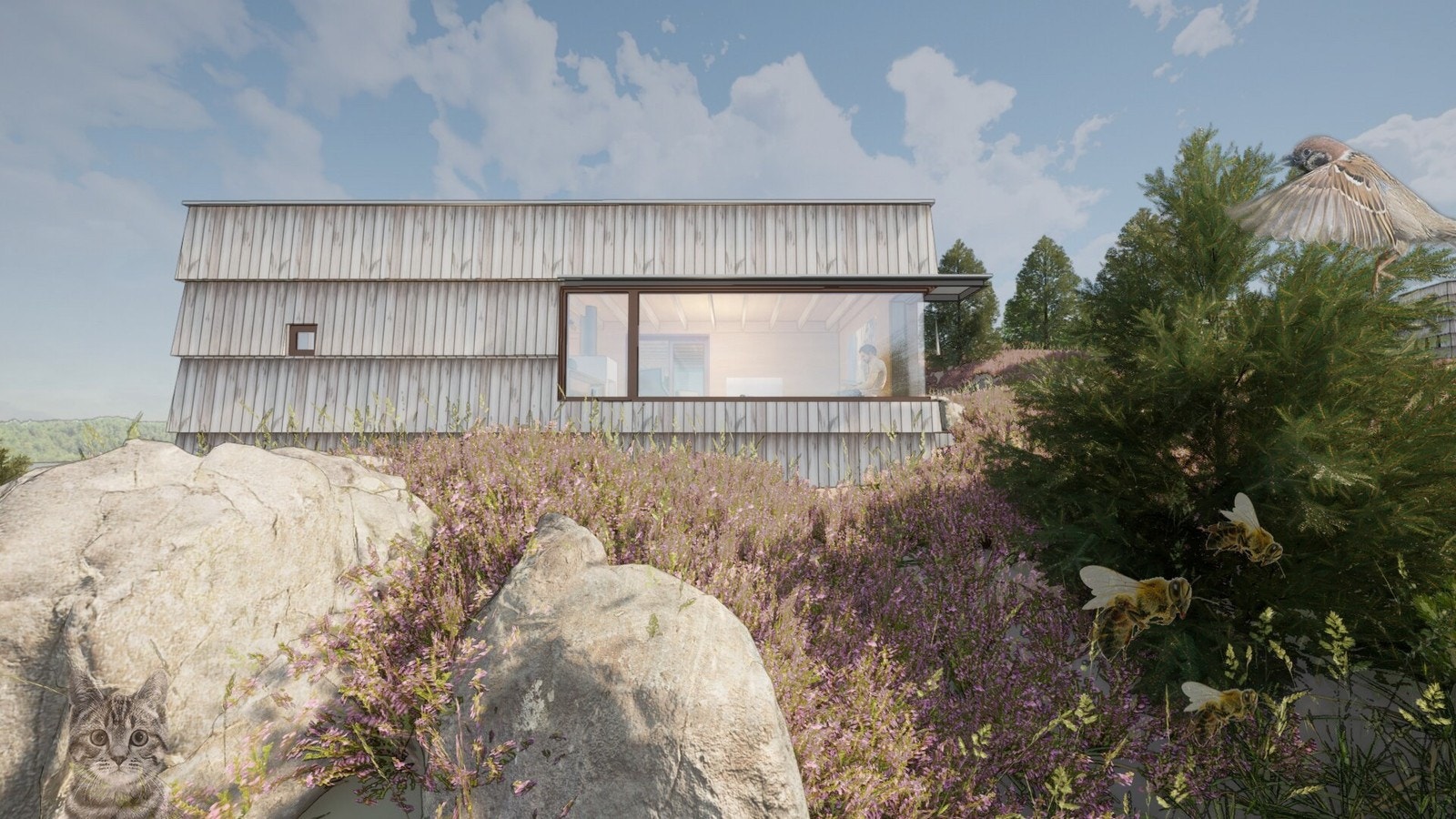 Store vindusflater.Illustrasjonfoto Galleribilde