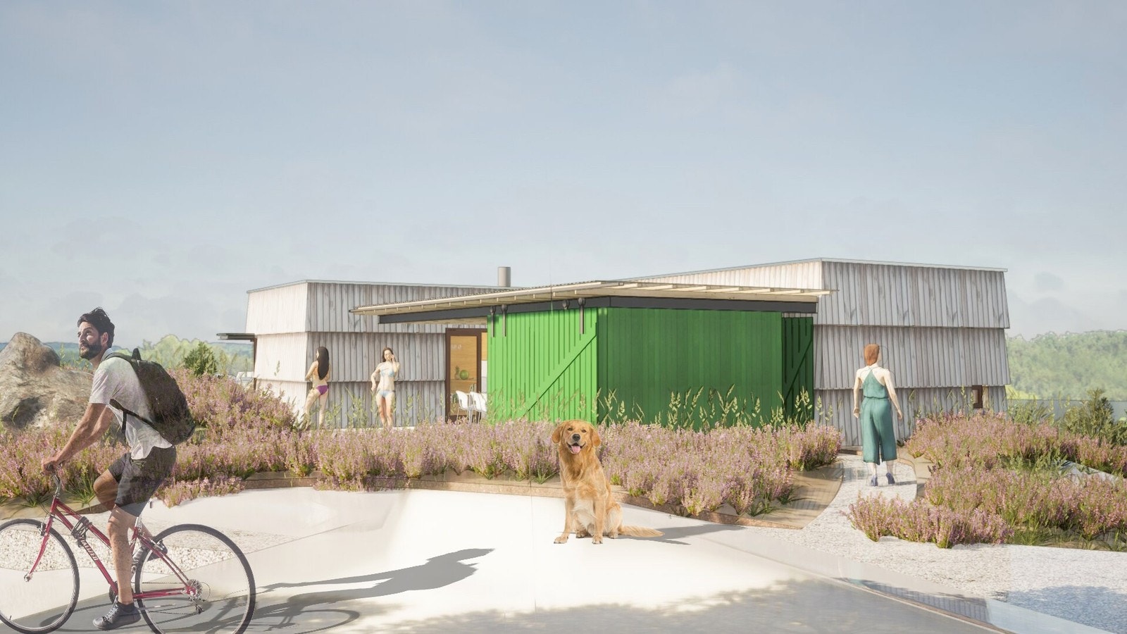 Atrium, kan stenges av med skyvedør. Illustrasjonfoto Galleribilde