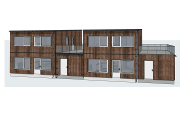 Fasade mot vest Galleribilde