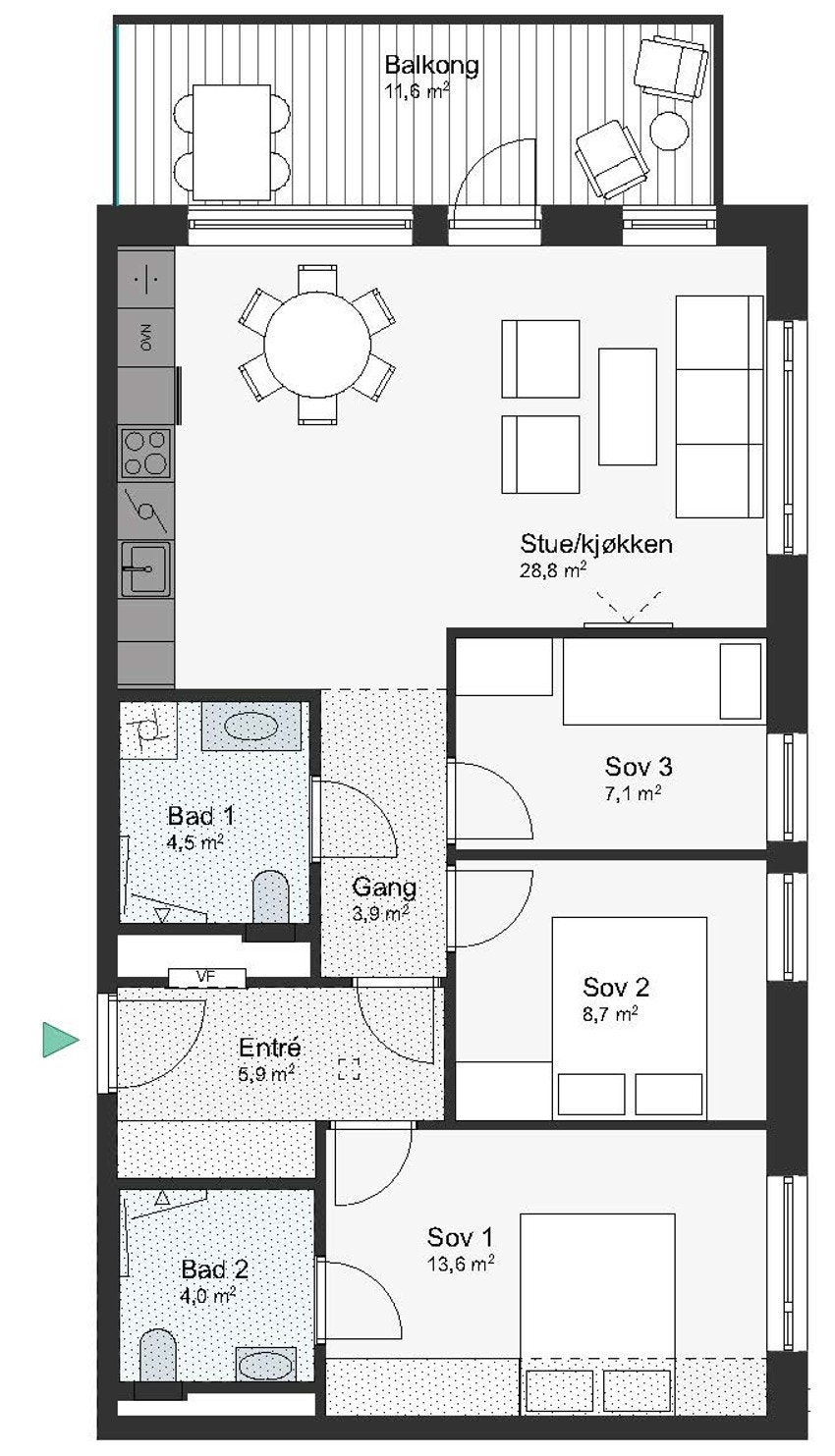 A71-3-904 Leilighet 3-904 Galleribilde