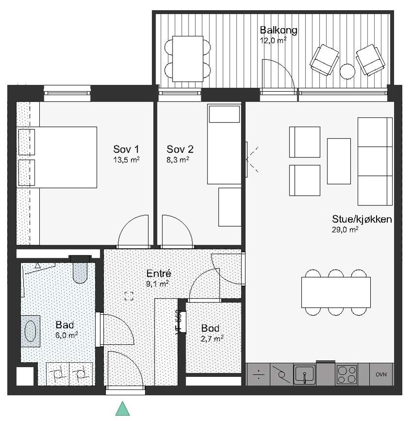 A71-3-607 Leilighet 3-607 Galleribilde