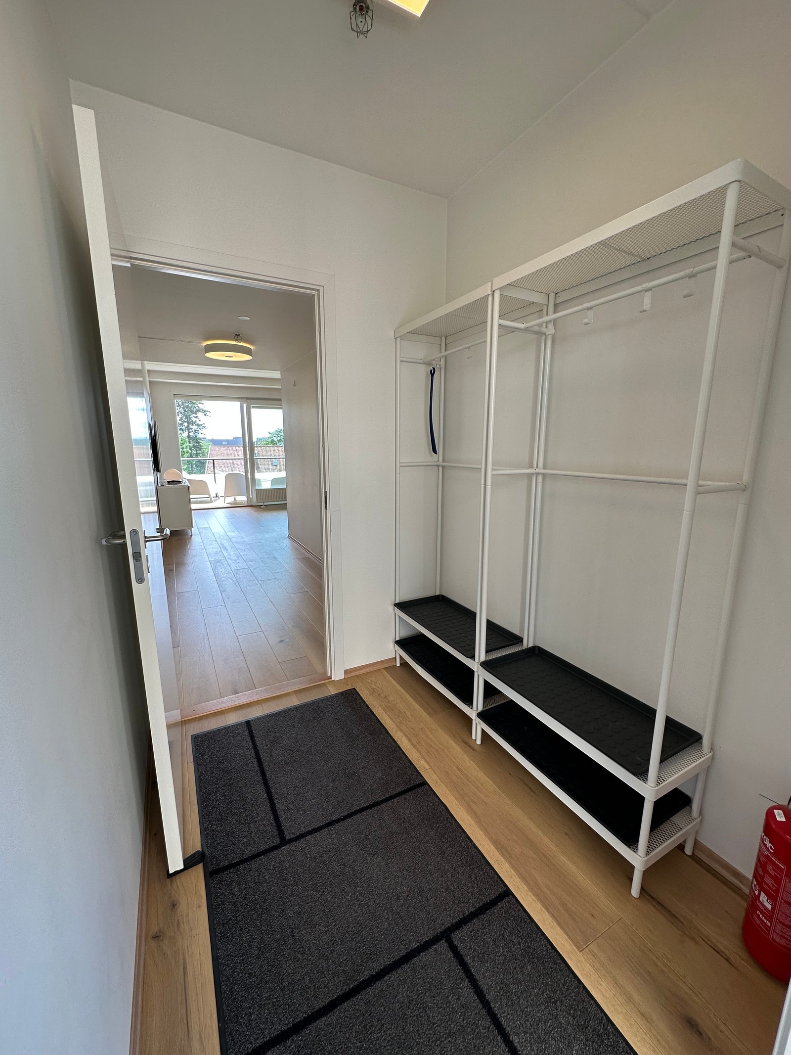 Gang med 2 stk garderobe oppheng/skohylle Galleribilde