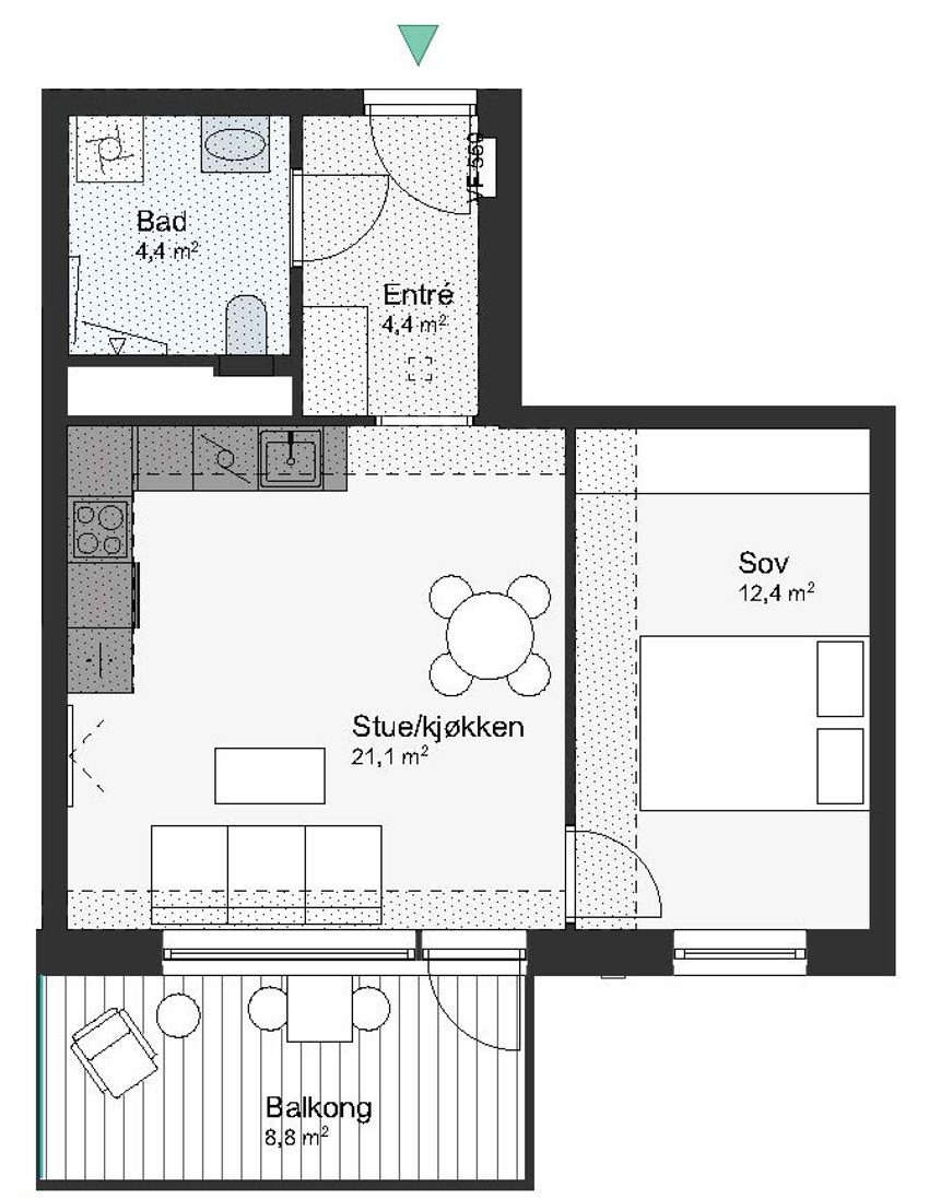 A71-3-702 Leilighet 3-702 Galleribilde