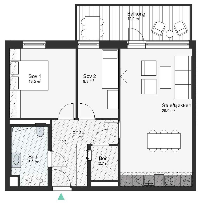 A71-3-707 Leilighet 3-707 Galleribilde