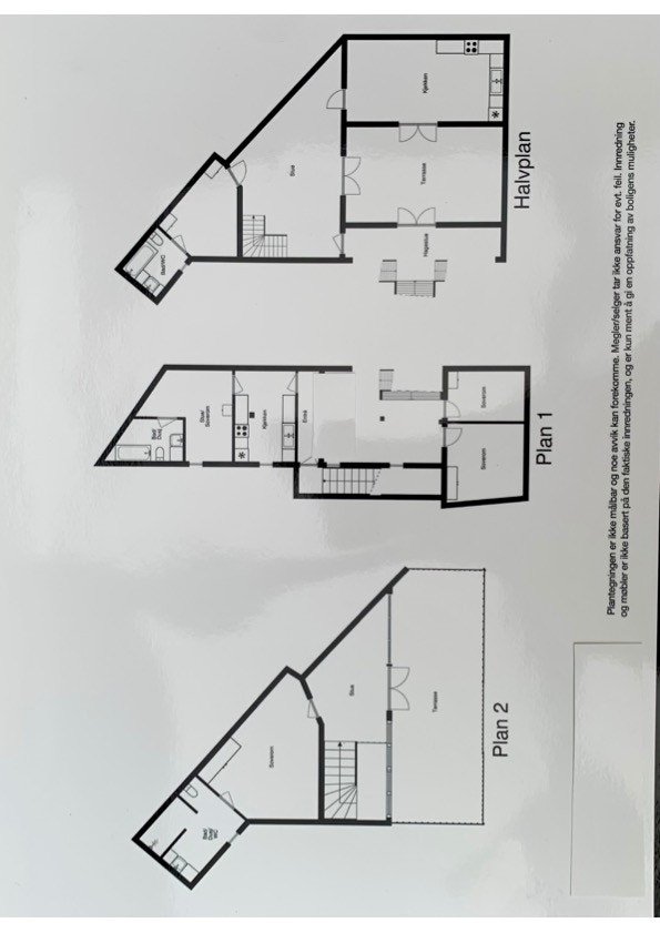 Forenklet plantegning etasjer. Kan forekomme avvik i målestokk. Galleribilde